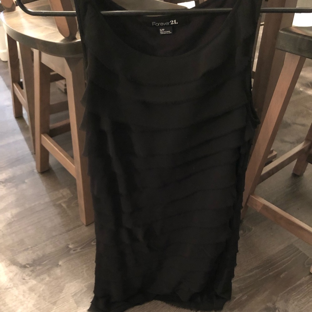 Black forever 21 fringe dress